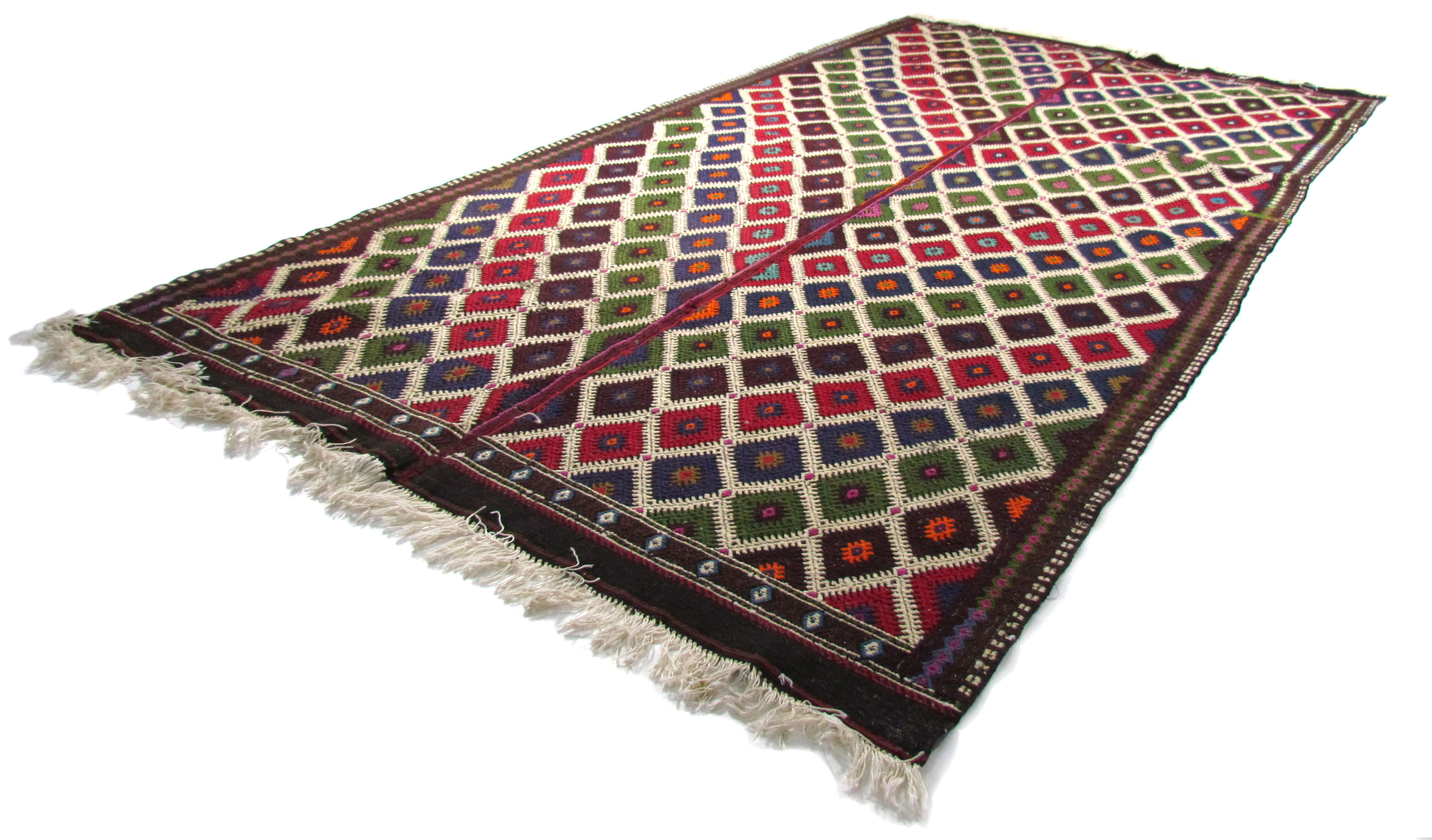 Anatolian handmade kilim rug 153 x 289 cm
