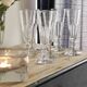 Ensemble de 6 flûtes « Caton » cristal fort – 19e siècle, Baccarat Saint Louis