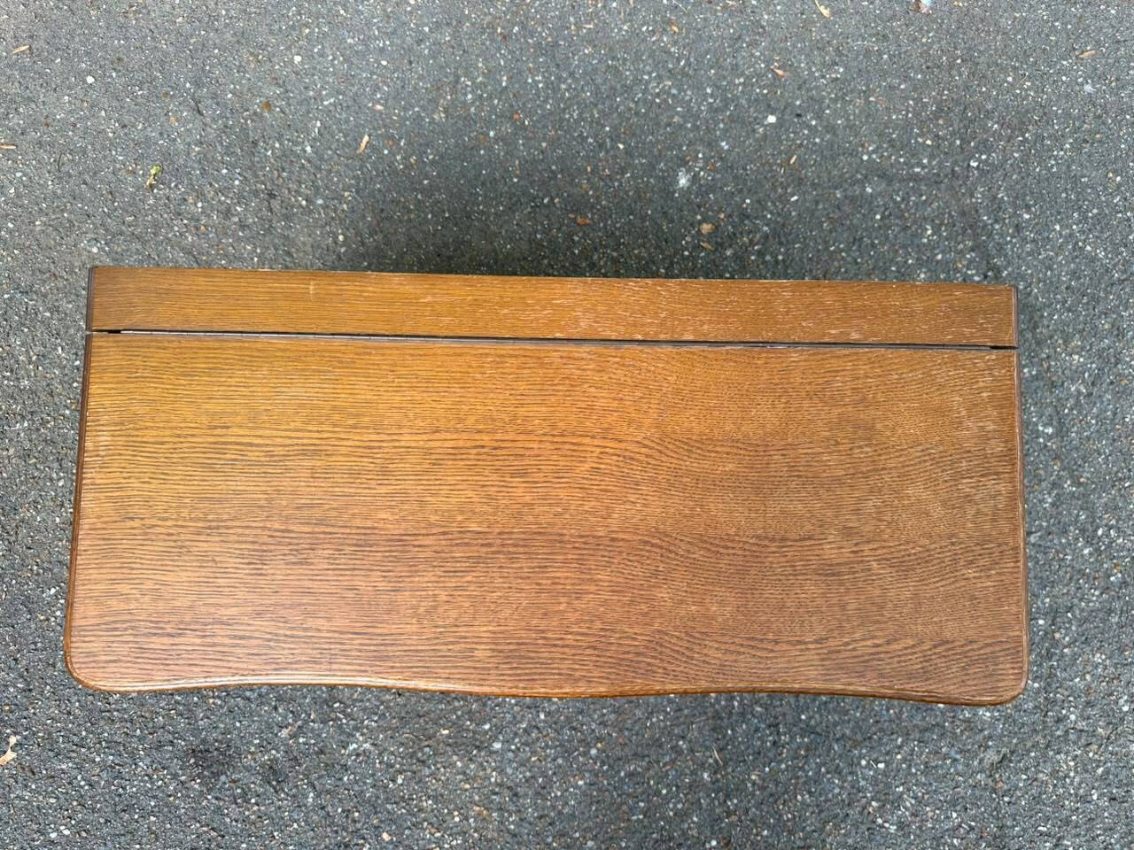 Vintage Louis XV style wooden toy storage chest bench 1980