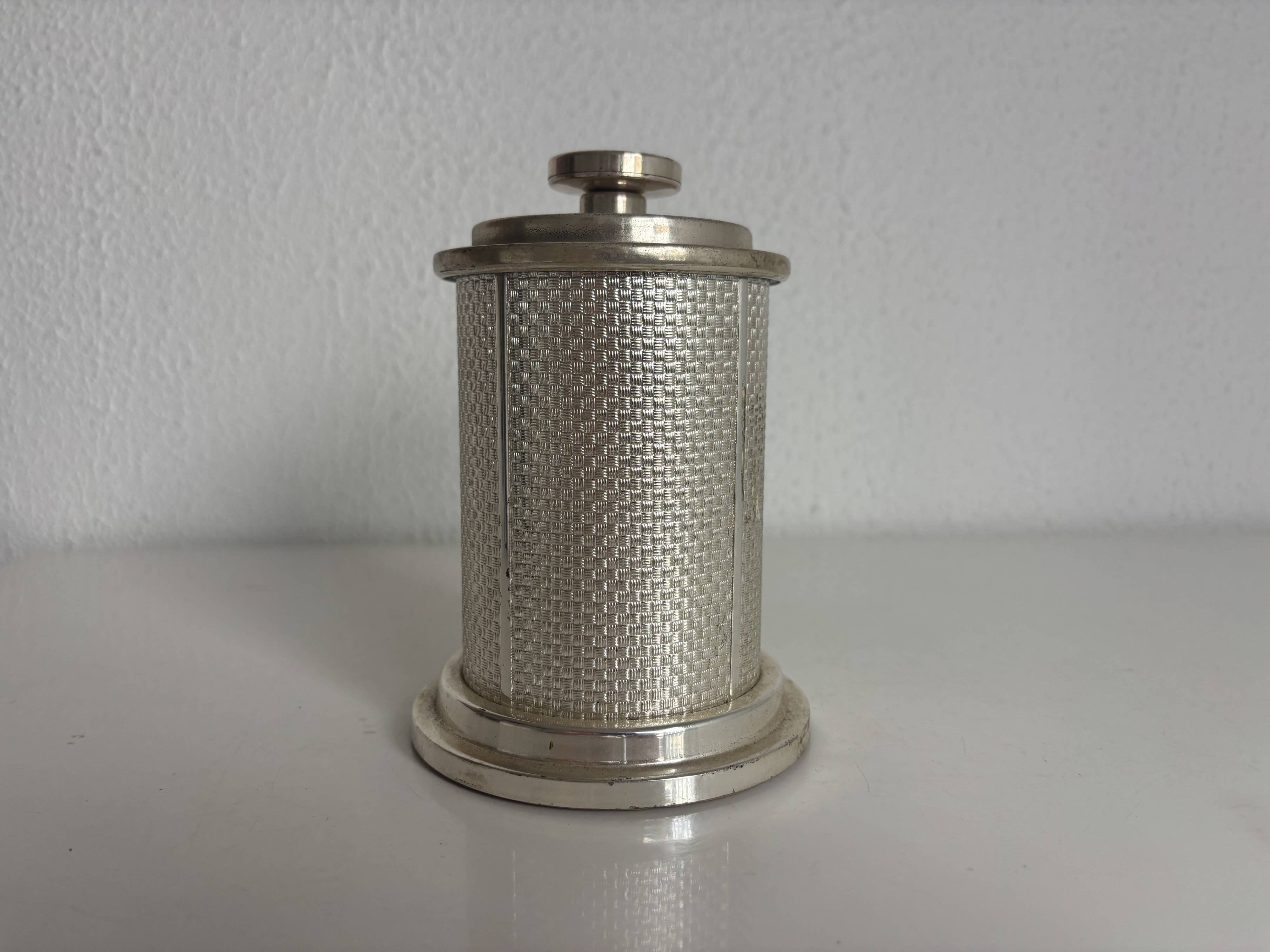 Vintage 1960 cigarette case silver and gold dispenser box - 15 x 10