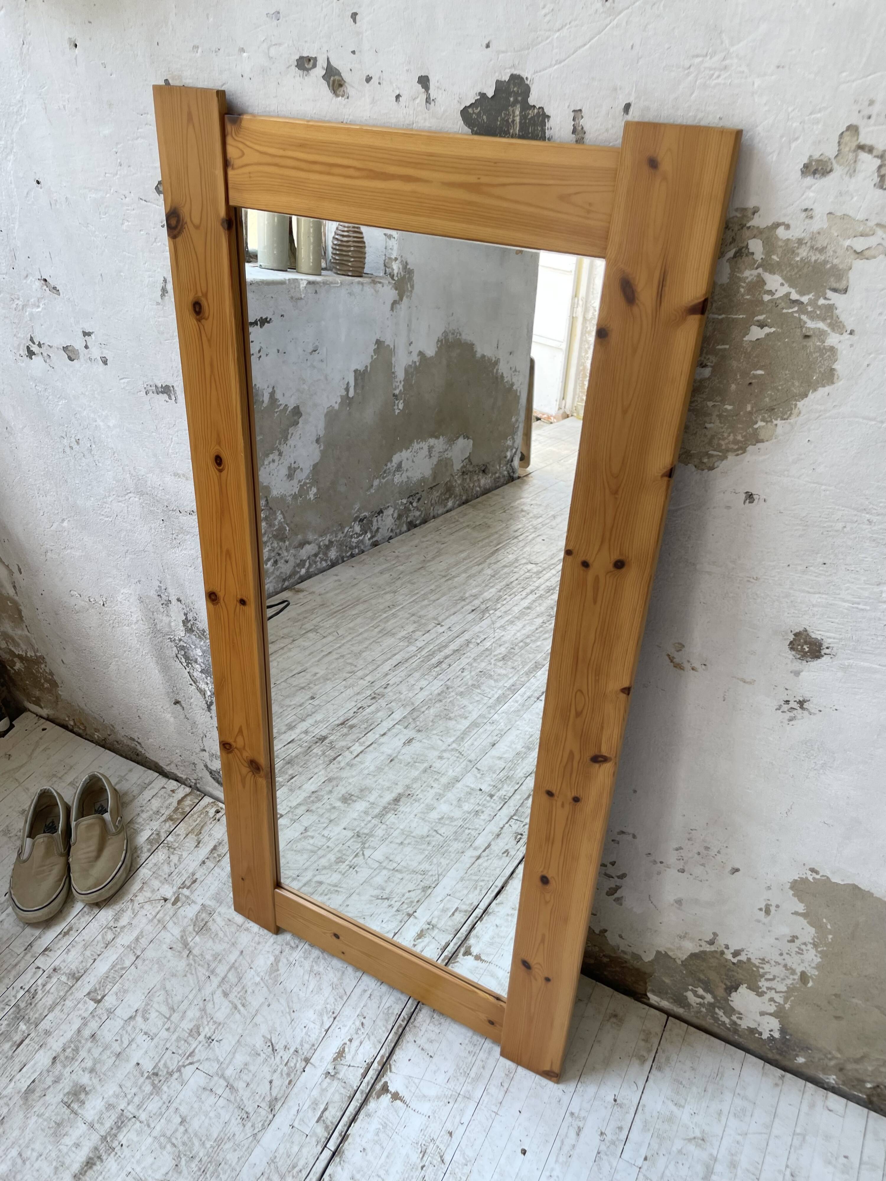 80s pine mirror