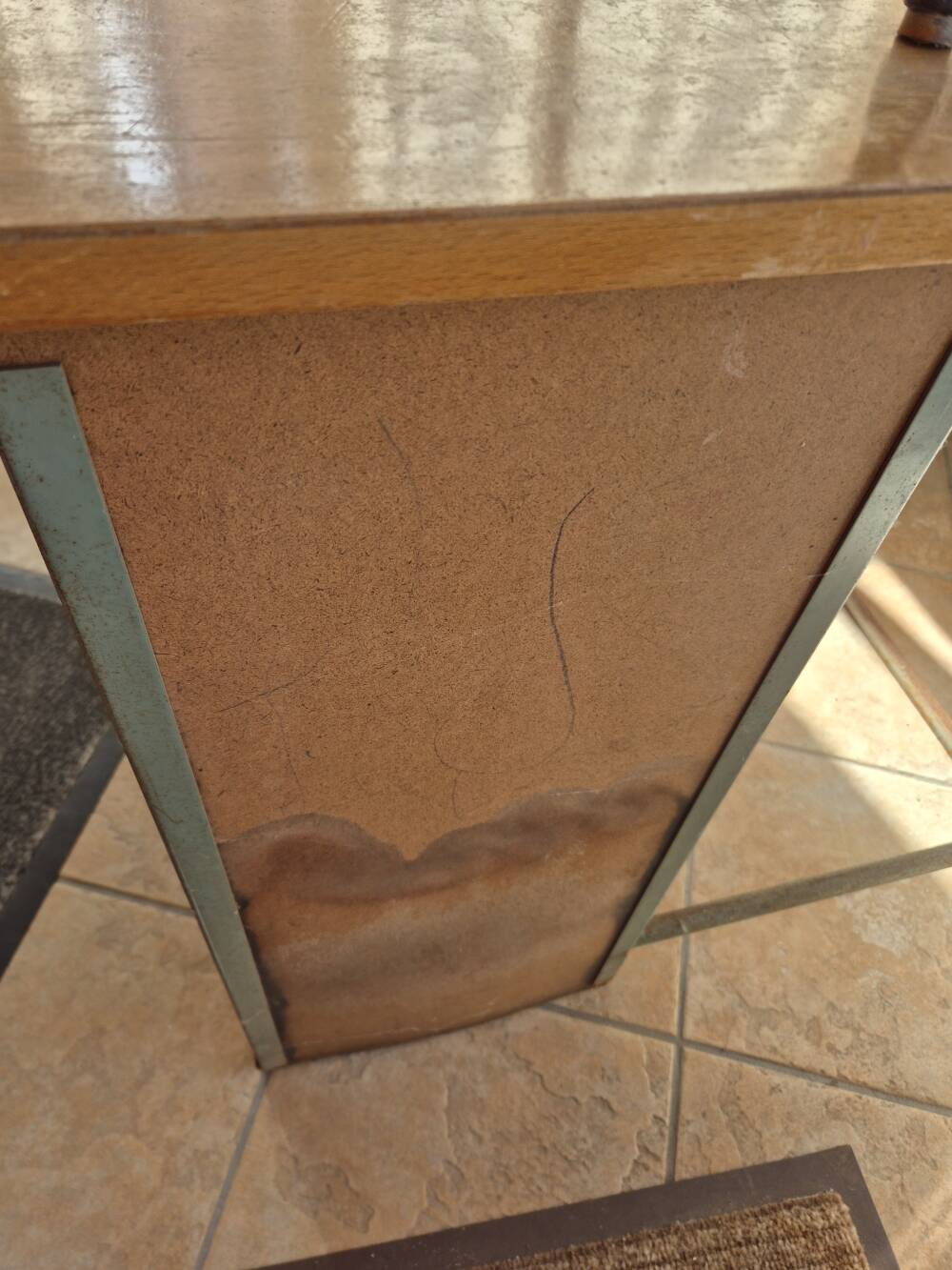 Child's desk with chair in its original condition.