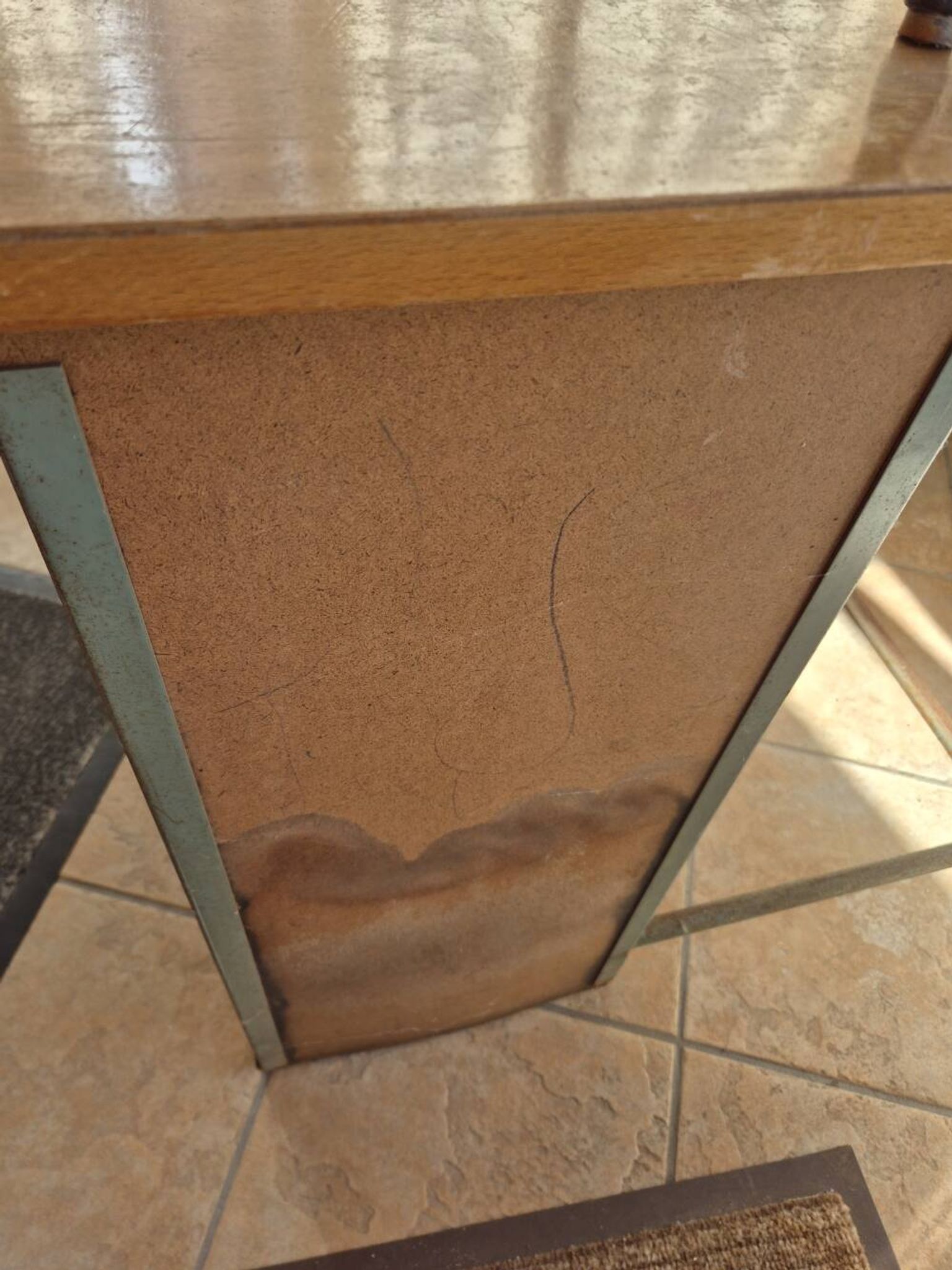 Child's desk with chair in its original condition.