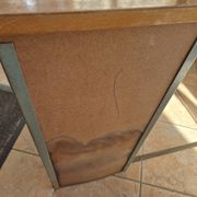 Child's desk with chair in its original condition.
