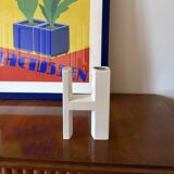 Space age H letter ceramic solifleur vase, Marcel Radureau ca. France 1970