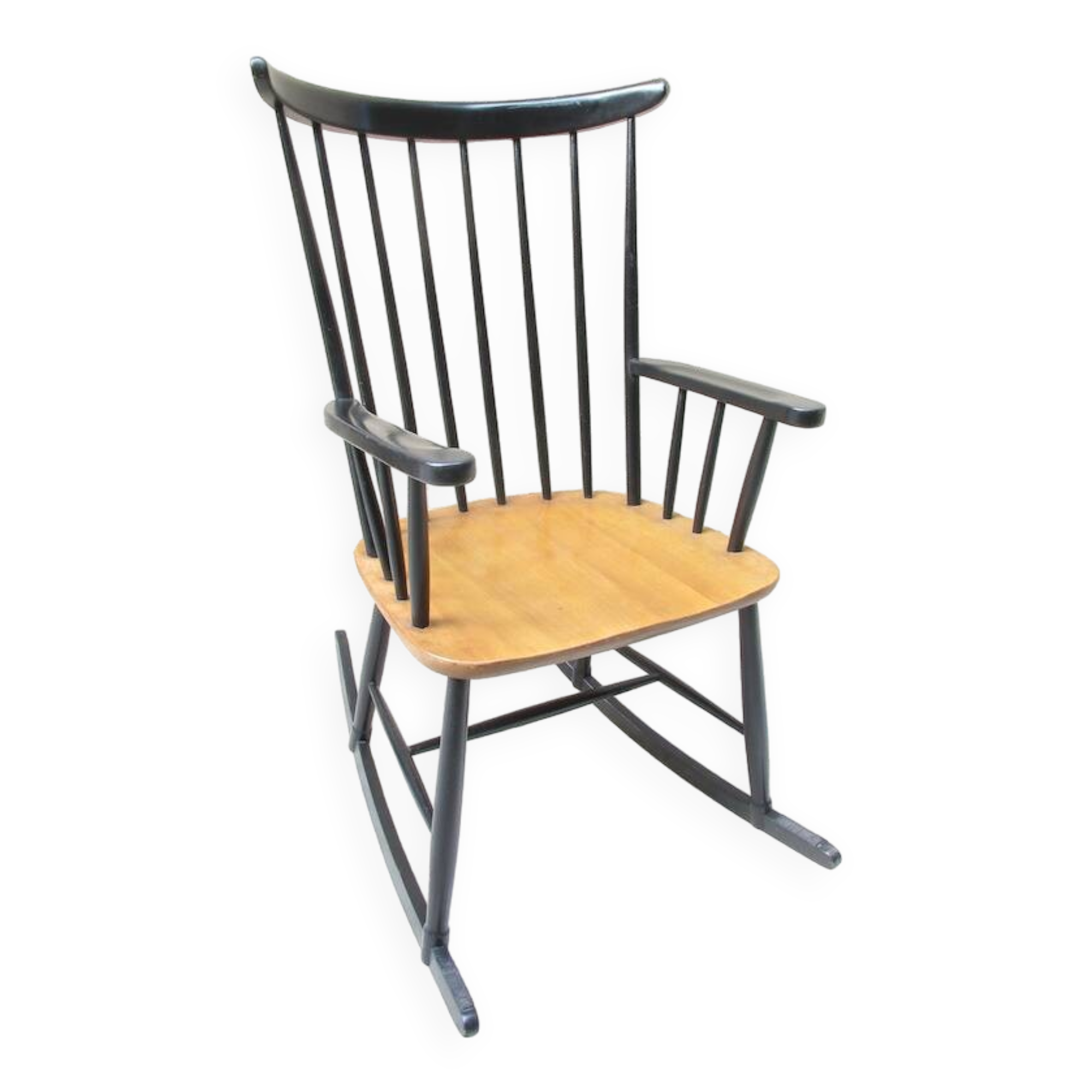 Vintage Scandinavian rocking chair design attributed to Ilmari TAPIOVARA