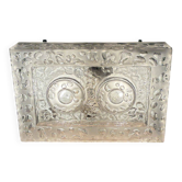 BEGA brutalist wall or ceiling light, pressed glass, 1960s-70s