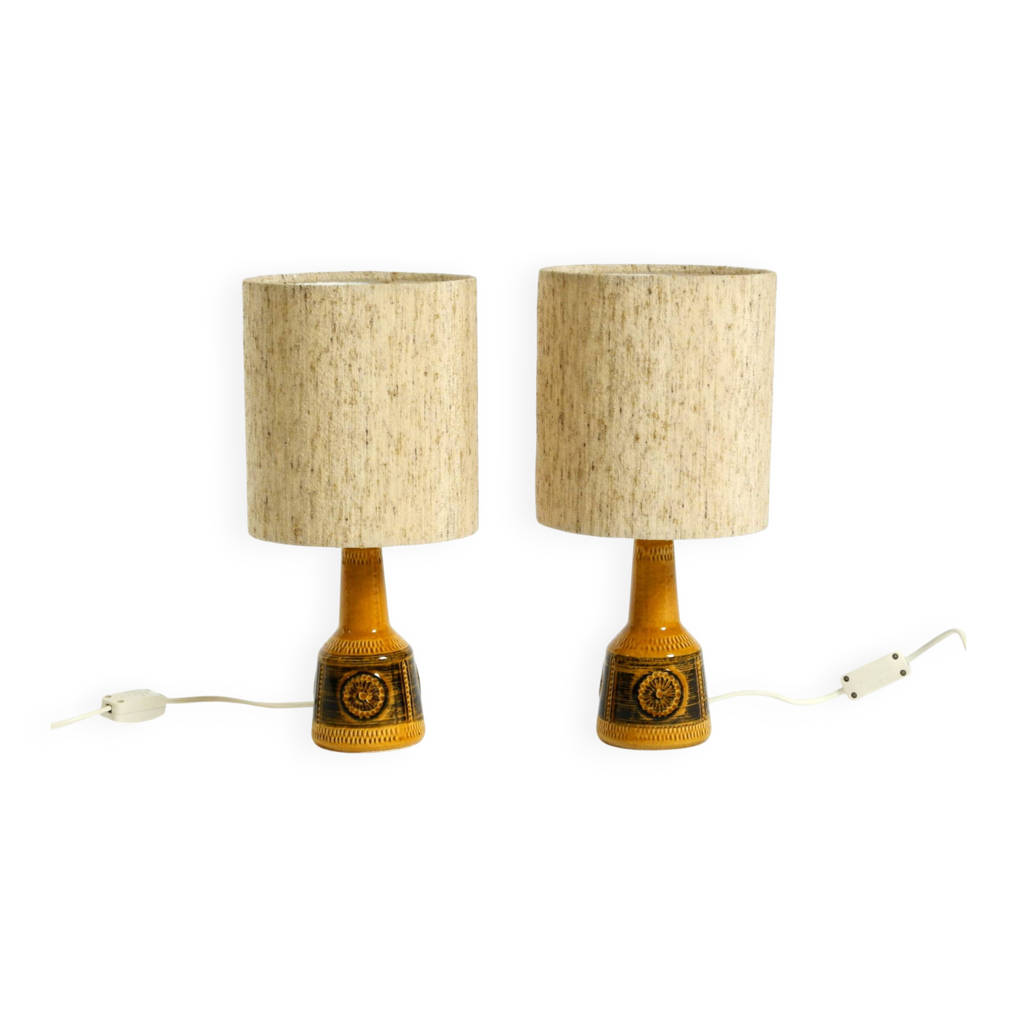 A pair of beautiful small ceramic table lamps by Cloos & Co., 1960s