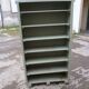 Workshop shelf in old wood green patina