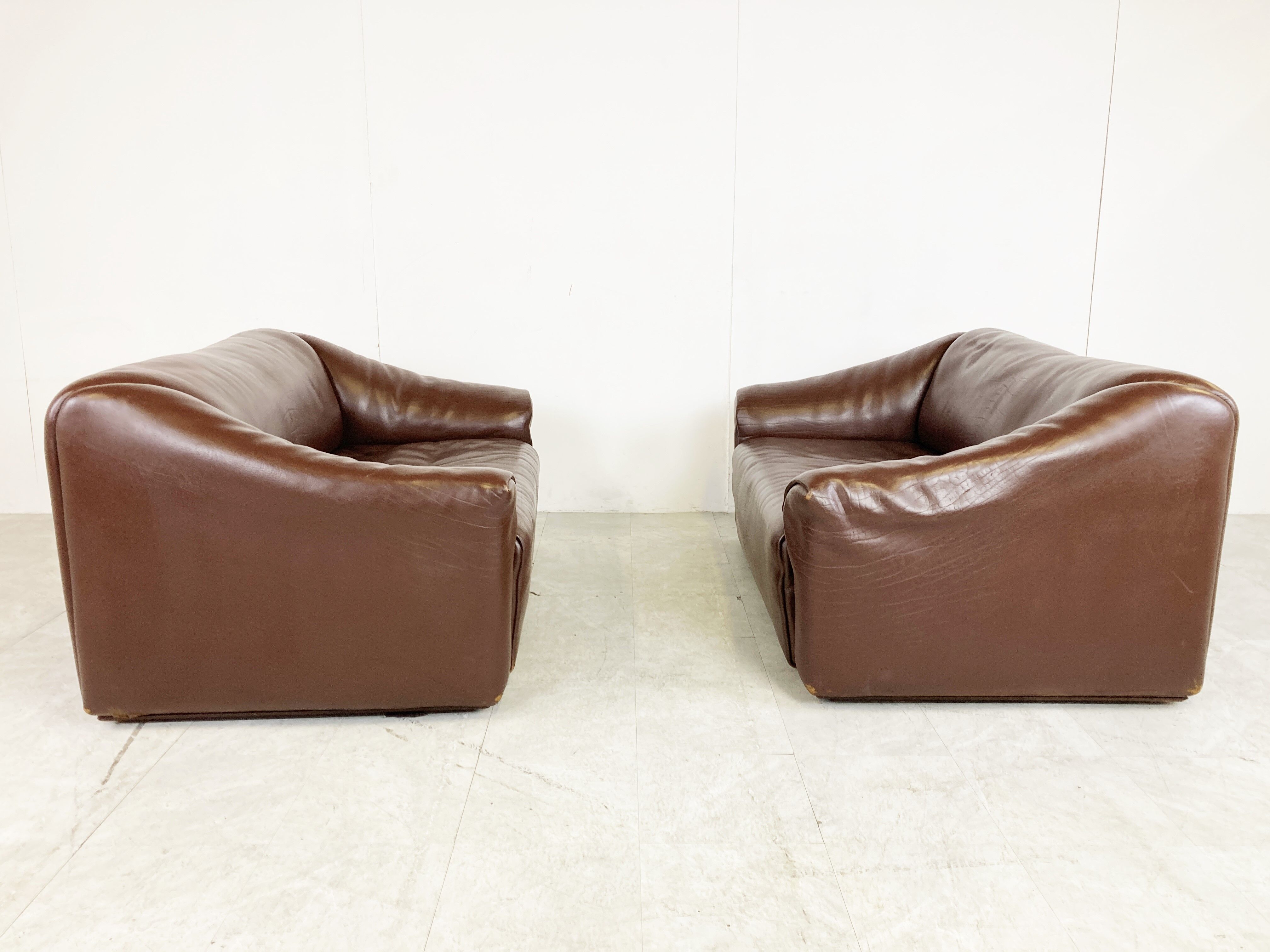 De Sede DS47 pair of sofas, 1960s