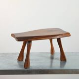 Vintage wooden brutalist milk stool