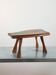 Vintage wooden milk stool in brutalist style