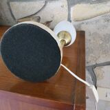 1940-50 perched bird lamp, alabaster, brass and regula