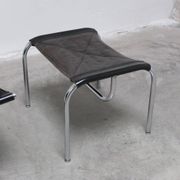 Reclining 'HE1106' lounge chair with ottoman by Hans Eichenberger for Strässle, 1978