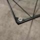 Square coffee table in glass and black satin metal 1980