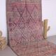 Pink Vintage Beni mguild Rug 185 x 348 cm - Berber Wool Rug - Moroccan Rug
