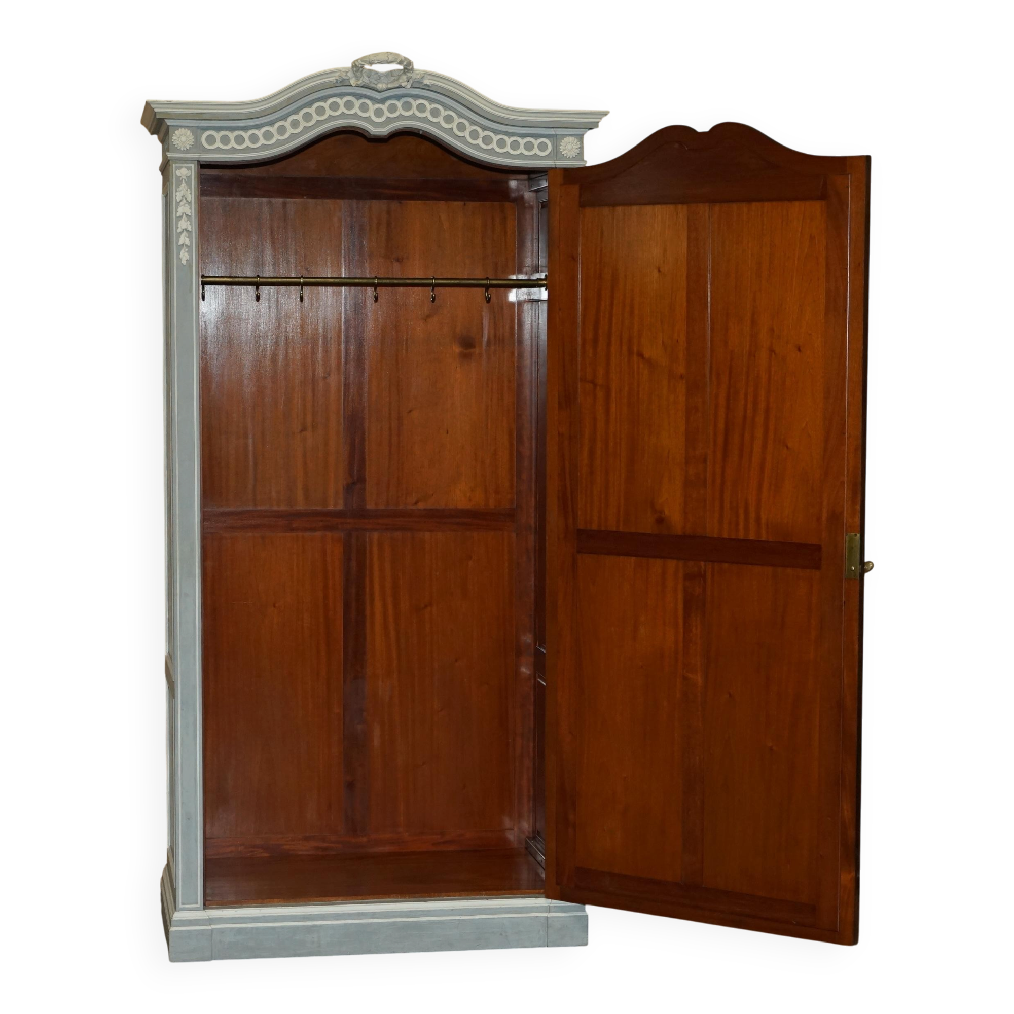Antique wardrobe Mellier & Co with mirror door