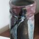 Vintage abstract ceramic roller vase – signed