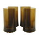 Set de 4 verres Guzzini en plexiglas fumé 1970