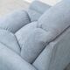 Pair of vintage Italian armchairs in light blue fabric – 1950s design