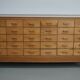 Antique British maple & oak haberdashery cabinet or shop counter, 1930s