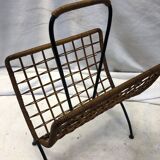 Vintage rattan magazine door