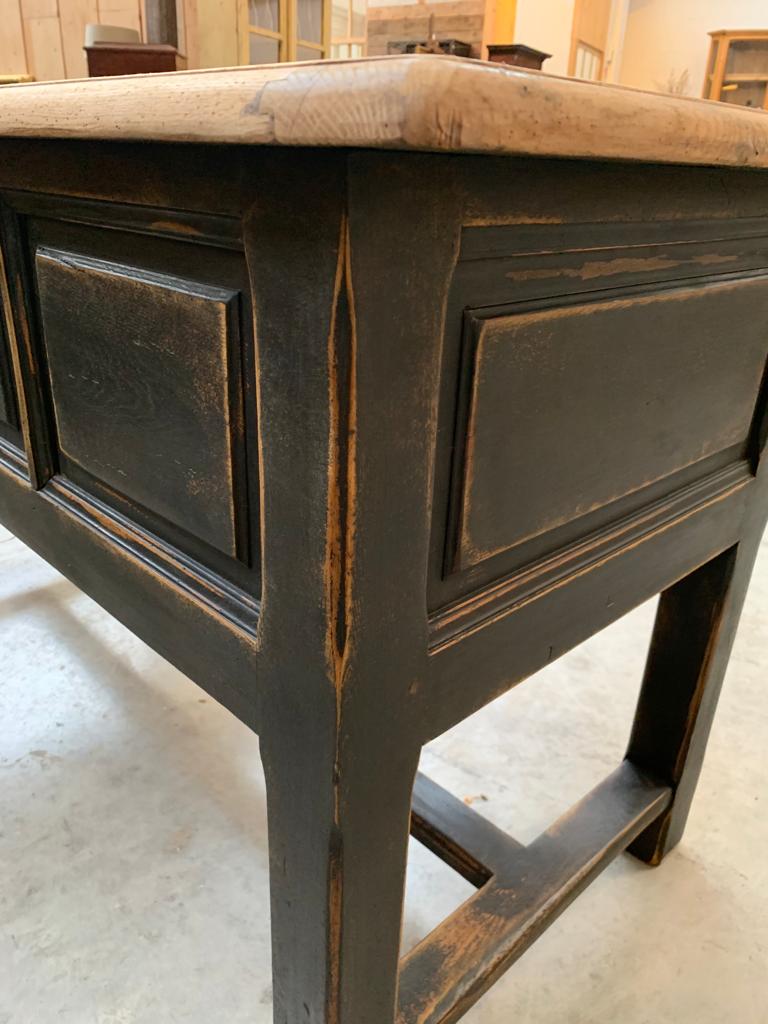 Black patina oak desk