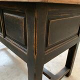 Black patina oak desk