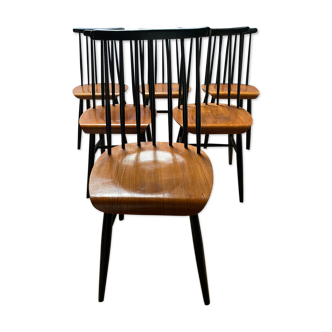 Suite of 6 chairs I. Tapiovaara "Fanett"