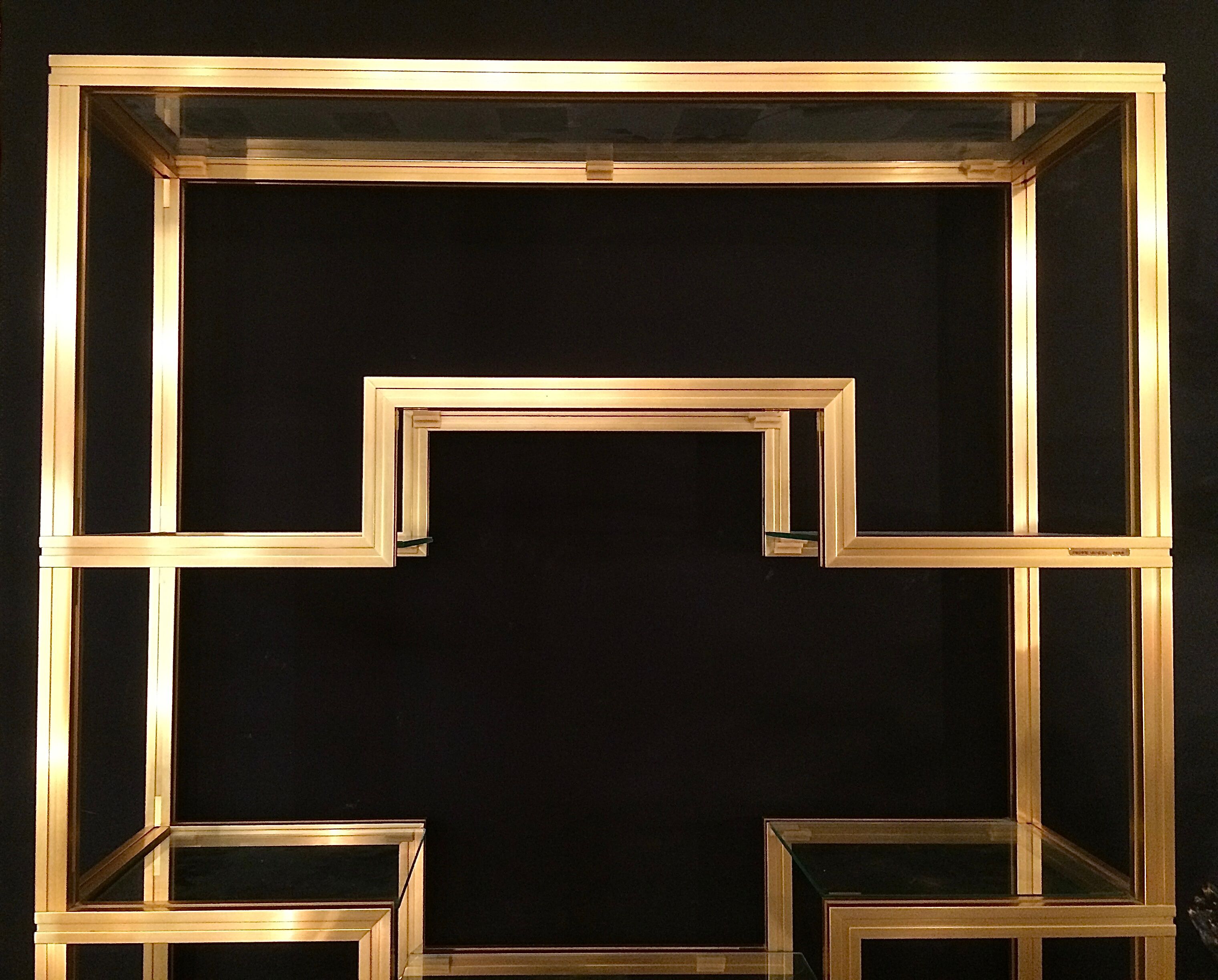 Golden brass floor Pierre Vandel, Paris circa 70