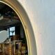 Vintage Oval Mirror with Lighting in Wooden Frame, Hillebrand Germany 1970s