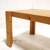 Rectangular pine coffee table, 1970