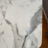 Marble effect table and chrome legs
