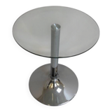 Vintage chrome round sidetable