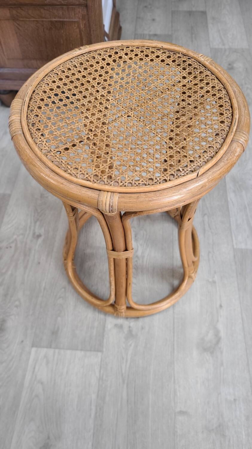 Rattan and Indonesian caning stool