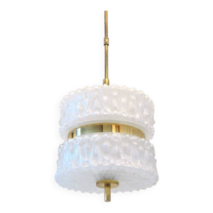 Lampe vintage en verre - chrome