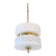 Amazing glass vintage lamp with gold chrome