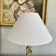 Ceramic lamp, 2 m fabric cable, cotton shade