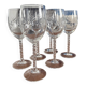 Set of 6 Engraved Crystal Wine Glasses Model Epi | Vintage Elegance