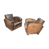 Paire de fauteuils club