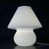 Vintage Murano glass table lamp in a swirling mushroom shape, Italy, 1970s.