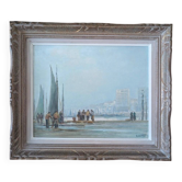 Emmanuel Le Petit (1905–1991) — Harbour Scene, oil on canvas