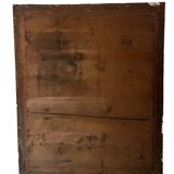 Large patinated wooden wall mirror Restoration 19th century