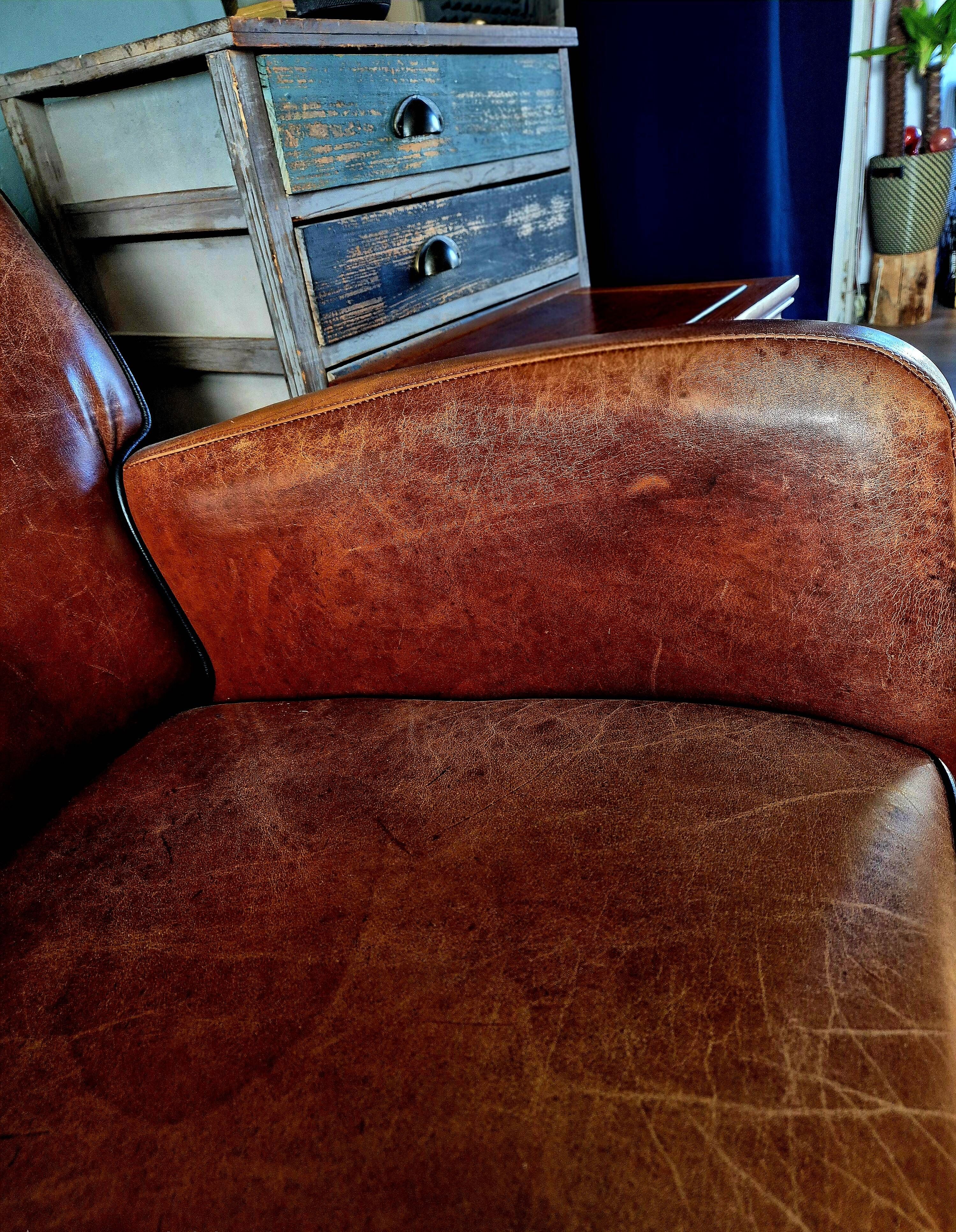 Art Deco Armchair Cognac