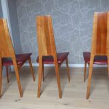 Leather and wood chair