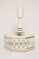 Medium Hollywood Regency ceiling lamp from the mid-20th century, white metal, Italy, 1960.