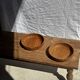 Bowl, cut or presentation plate in solid teak D25 H5.5