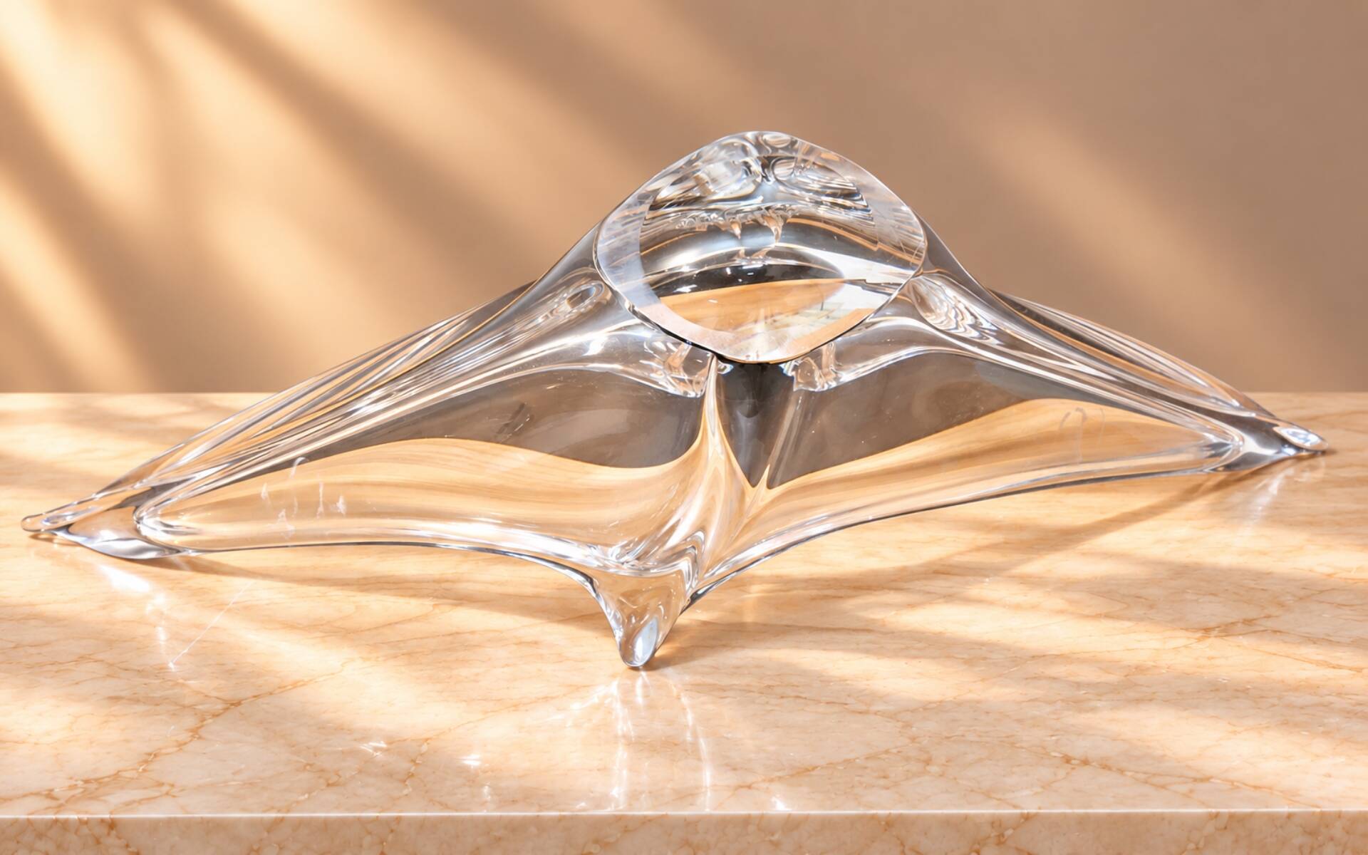 Monumental Daum French crystal bowl / centerpiece 79cm