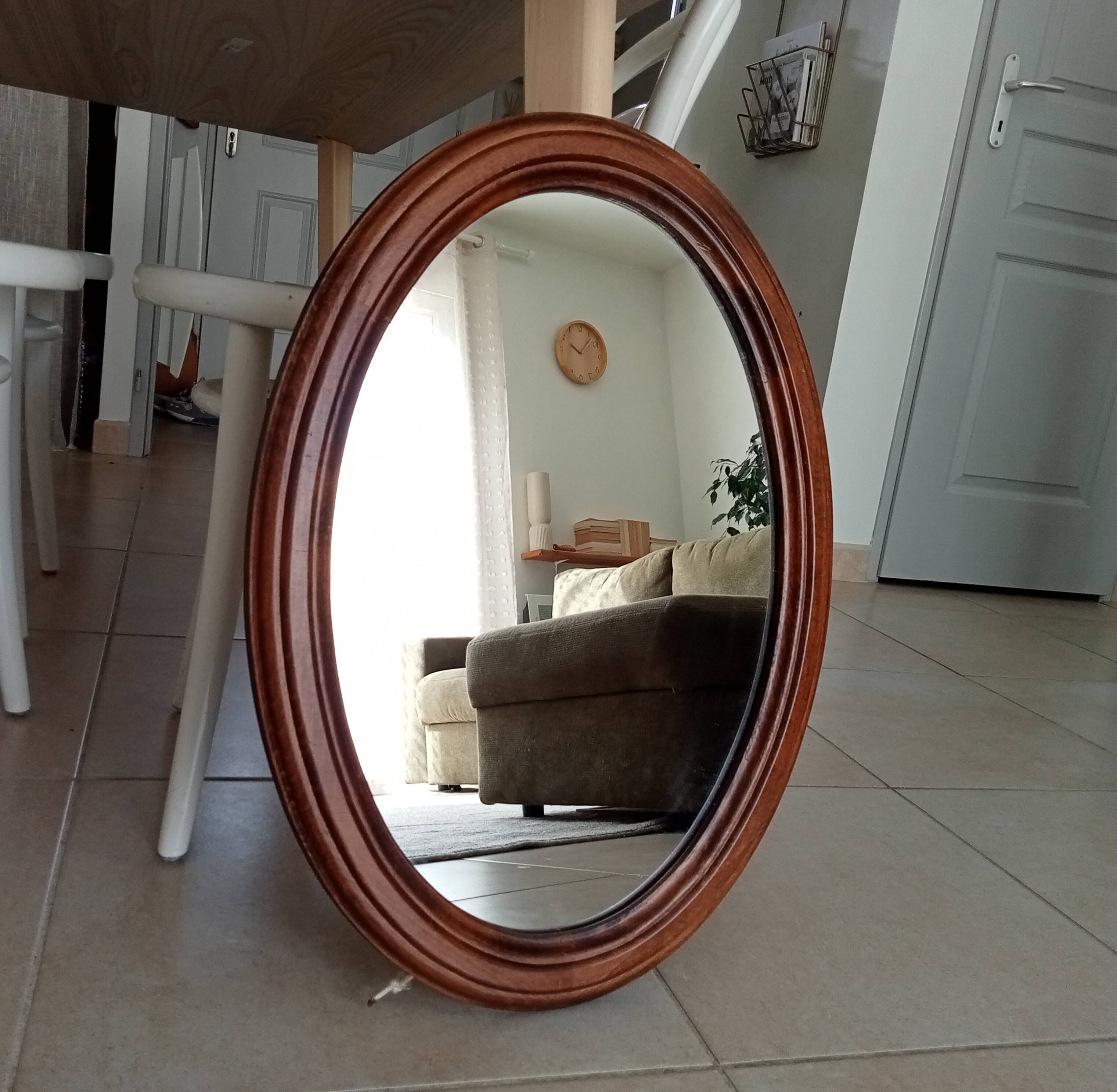 Vintage solid wood mirror
