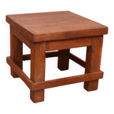 Table de chevet d’atelier en teck birman
